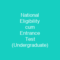 National Eligibility cum Entrance Test (Undergraduate)