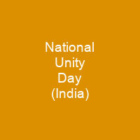 National Unity Day (India)