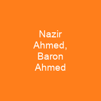 Nazir Ahmed, Baron Ahmed