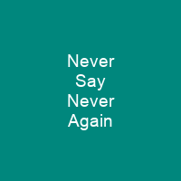 Never Say Never Again
