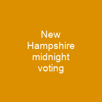 New Hampshire midnight voting