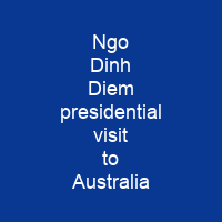 Ngo Dinh Diem presidential visit to Australia