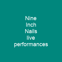 Nine Inch Nails live performances