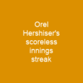 Orel Hershiser's scoreless innings streak