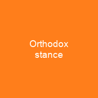 Orthodox stance