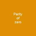 Parity of zero
