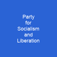 Party for Socialism and Liberation