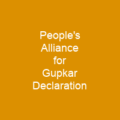 People's Alliance for Gupkar Declaration