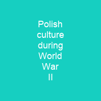 Polish culture during World War II