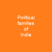 Political families of India
