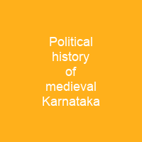 Political history of medieval Karnataka