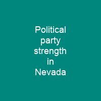Political party strength in Nevada
