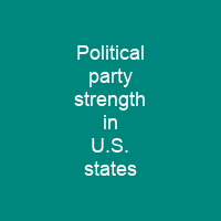 Political party strength in U.S. states