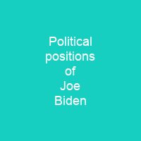Political positions of Joe Biden