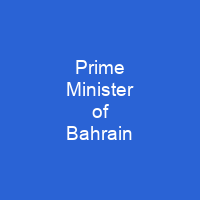 Prime Minister of Bahrain