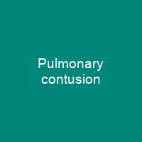 Pulmonary contusion