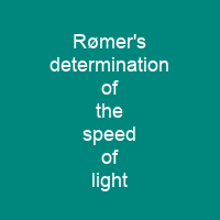 Rømer's determination of the speed of light