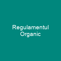 Regulamentul Organic