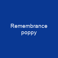 Remembrance poppy