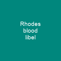 Rhodes blood libel