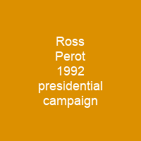 Ross Perot 1992 presidential campaign