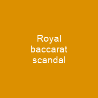Royal baccarat scandal