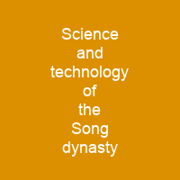 Science and technology of the Song dynasty