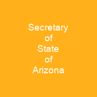 Secretary of State of Arizona
