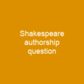 Shakespeare authorship question