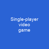 Single-player video game