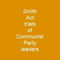 Smith Act trials of Communist Party leaders