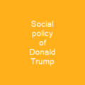 Social policy of Donald Trump
