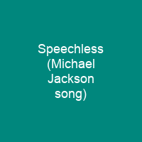 Speechless (Michael Jackson song)