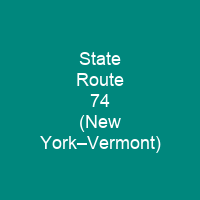 State Route 74 (New York–Vermont)