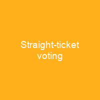 Straight-ticket voting