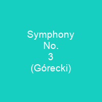Symphony No. 3 (Górecki)