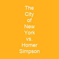 The City of New York vs. Homer Simpson