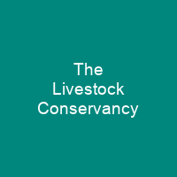 The Livestock Conservancy