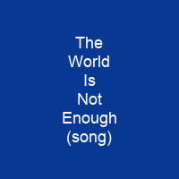 The World Is Not Enough (song)