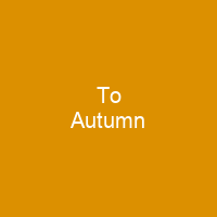 To Autumn