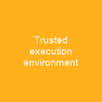 Trusted execution environment