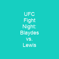UFC Fight Night: Blaydes vs. Lewis