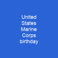 United States Marine Corps birthday
