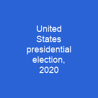 United States presidential election, 2020