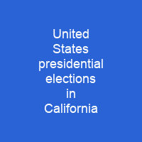 United States presidential elections in California
