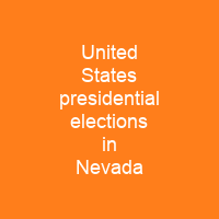 United States presidential elections in Nevada