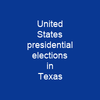 United States presidential elections in Texas