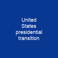 United States presidential transition