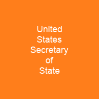 United States Secretary of State