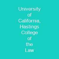 University of California, Hastings College of the Law